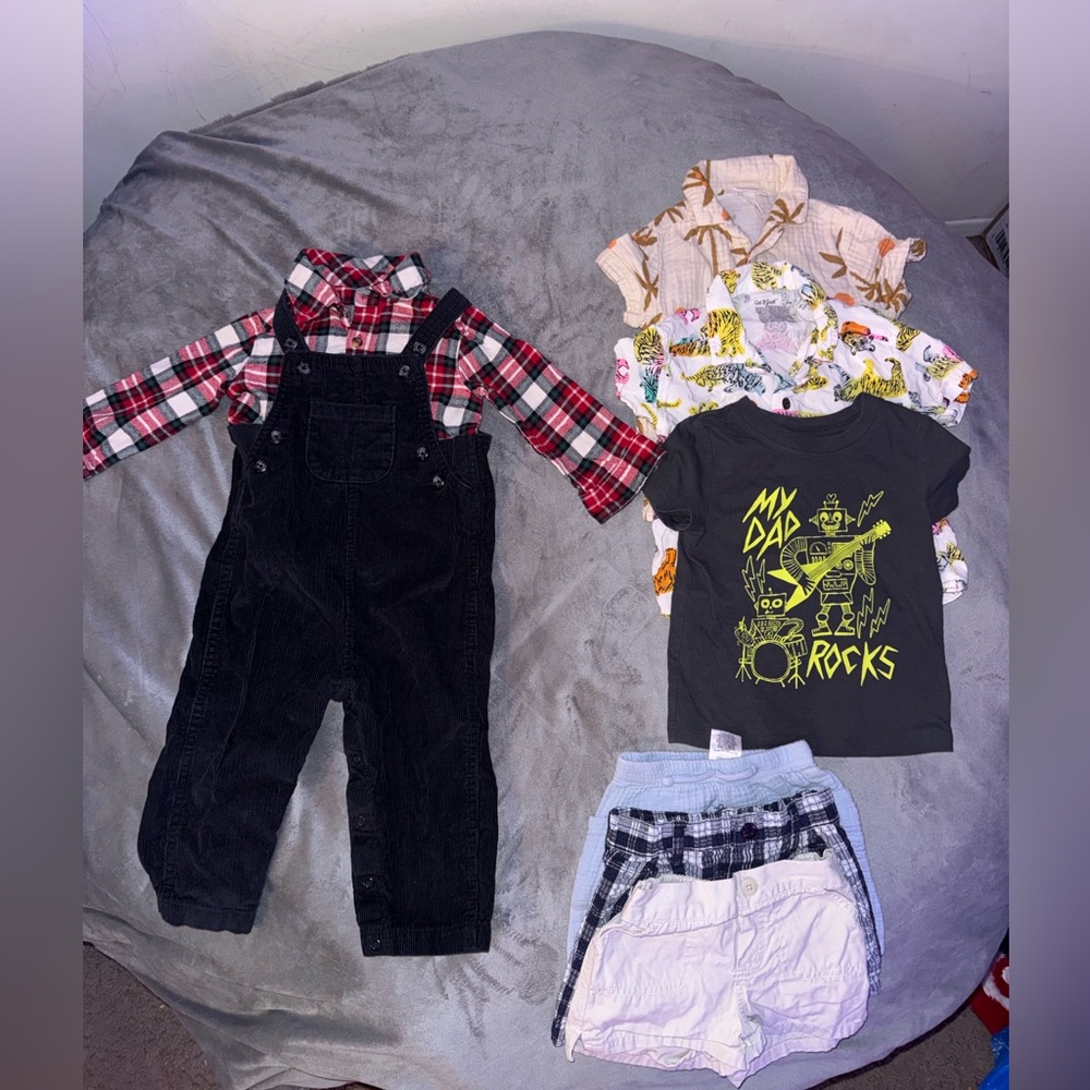 Carter's Black Corduroy Kids Overalls